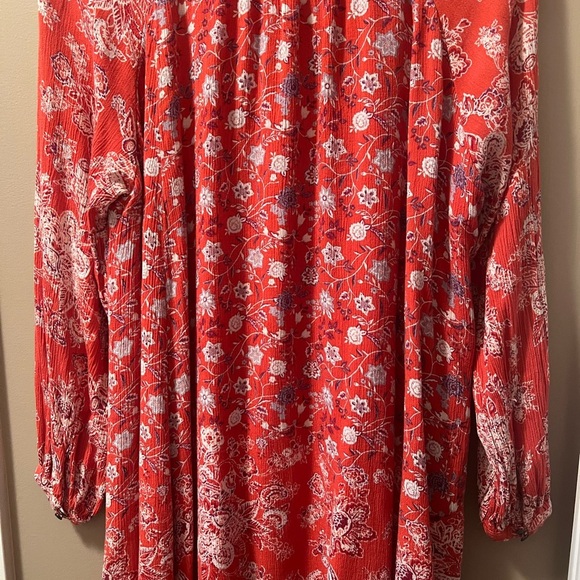 Free People Lucky Loosey dress in blood orange combo - Picture 5 of 6